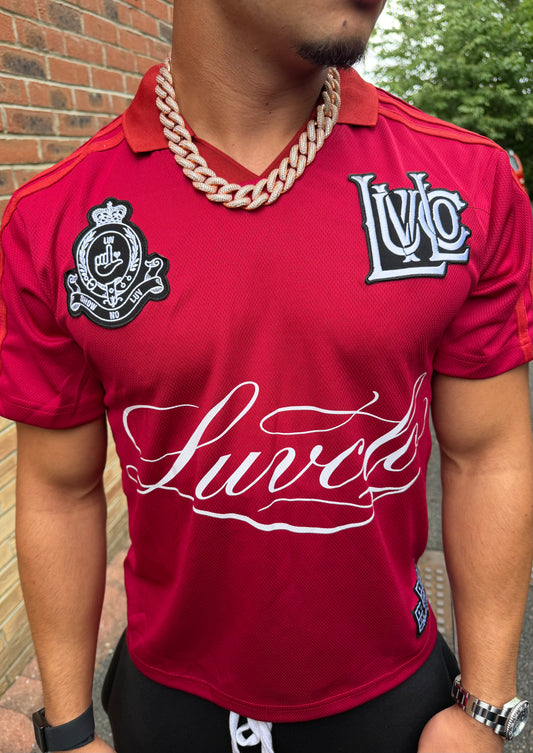 The burgundy jersey