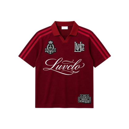 The burgundy jersey