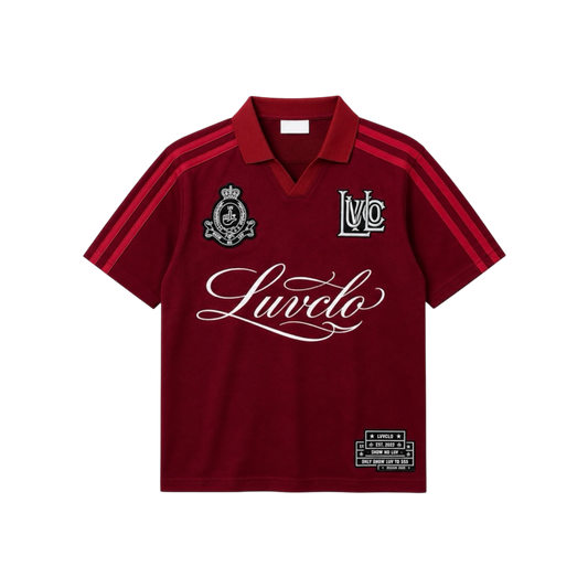 The burgundy jersey