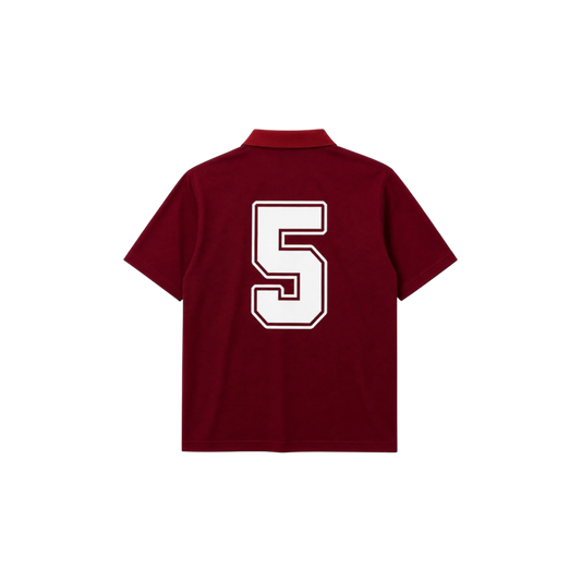 The burgundy jersey